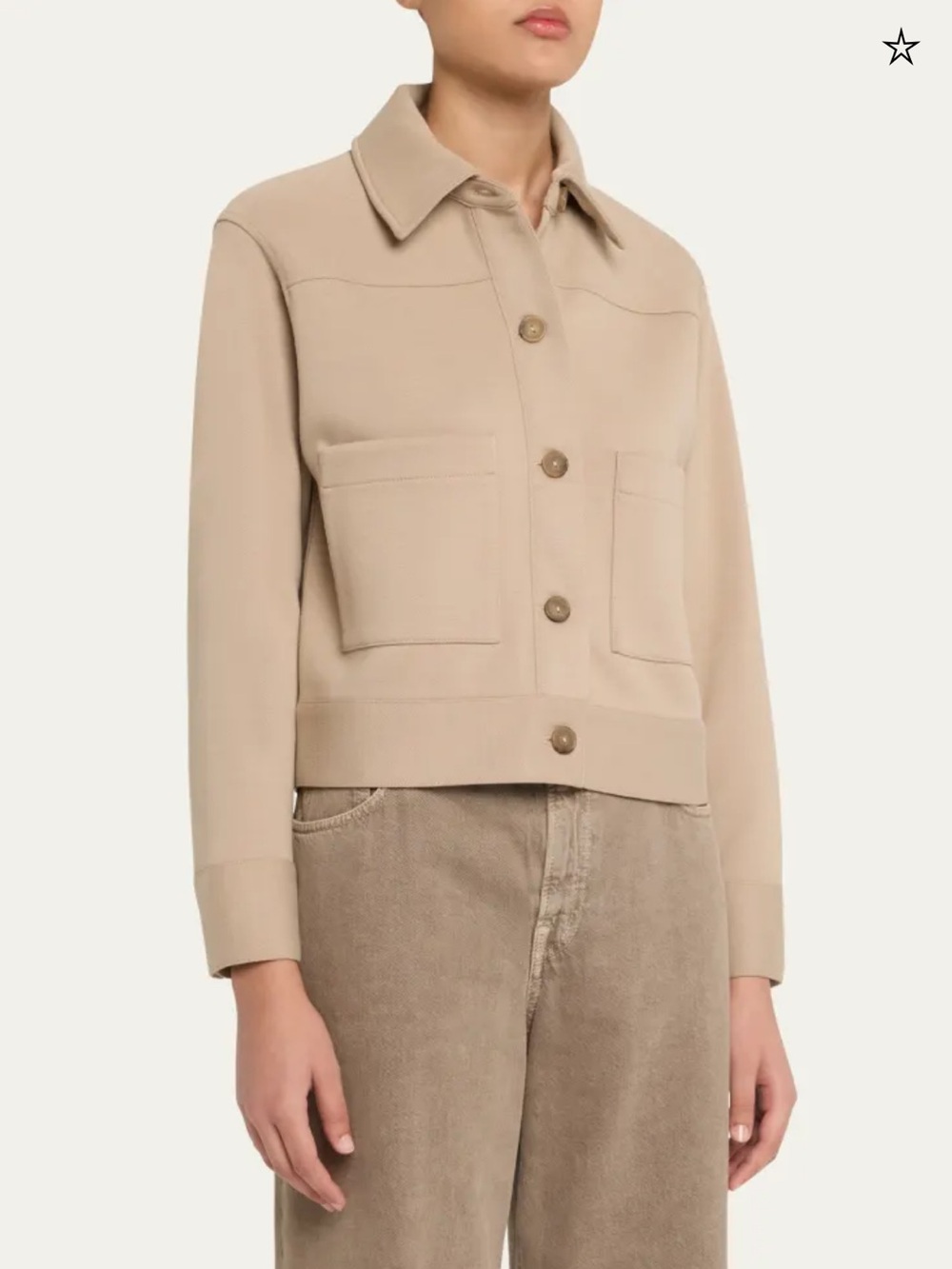 Vince Cropped Patch Pocket Jacket